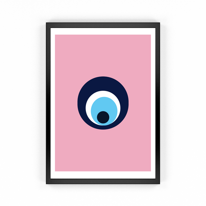Evil Eye Nazar Boncugu Poster in rosa