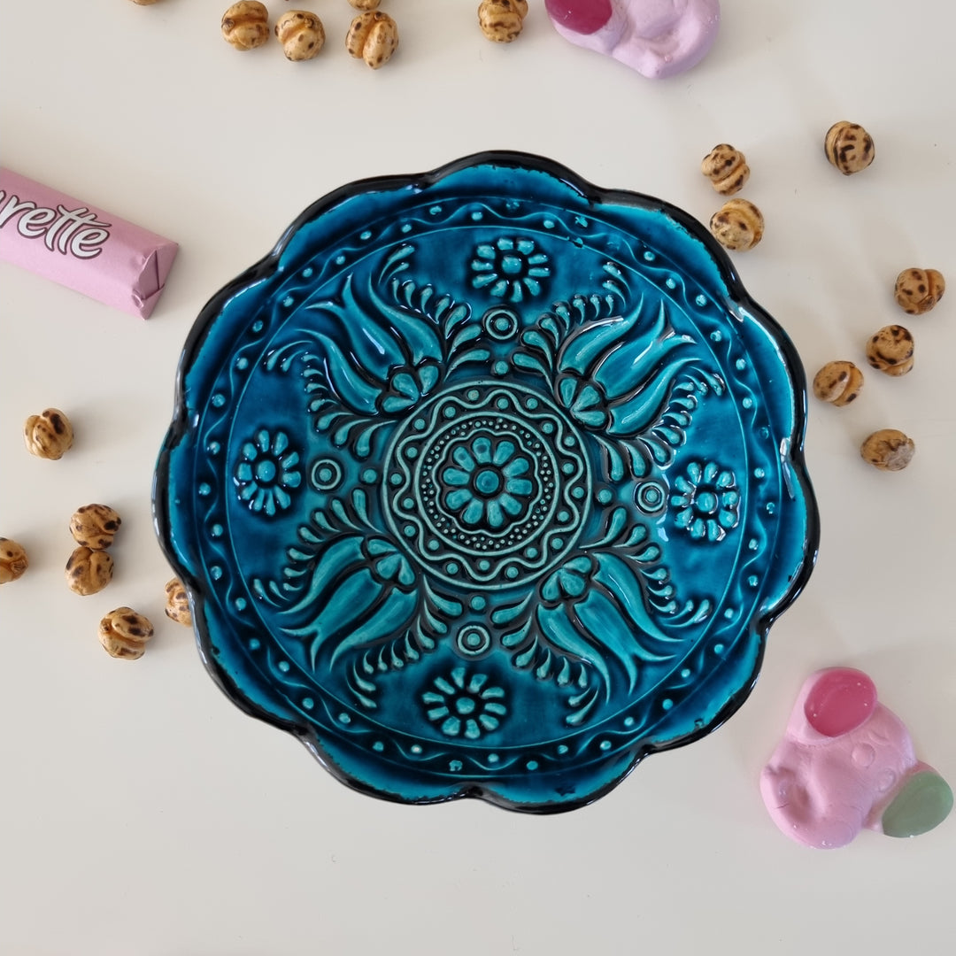 Handbemalte Keramik Schale für Tapas, Meze & Co. - groß
