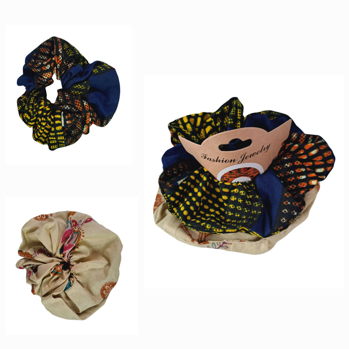 Scrunchie Set aus afrikanischem Waxprint