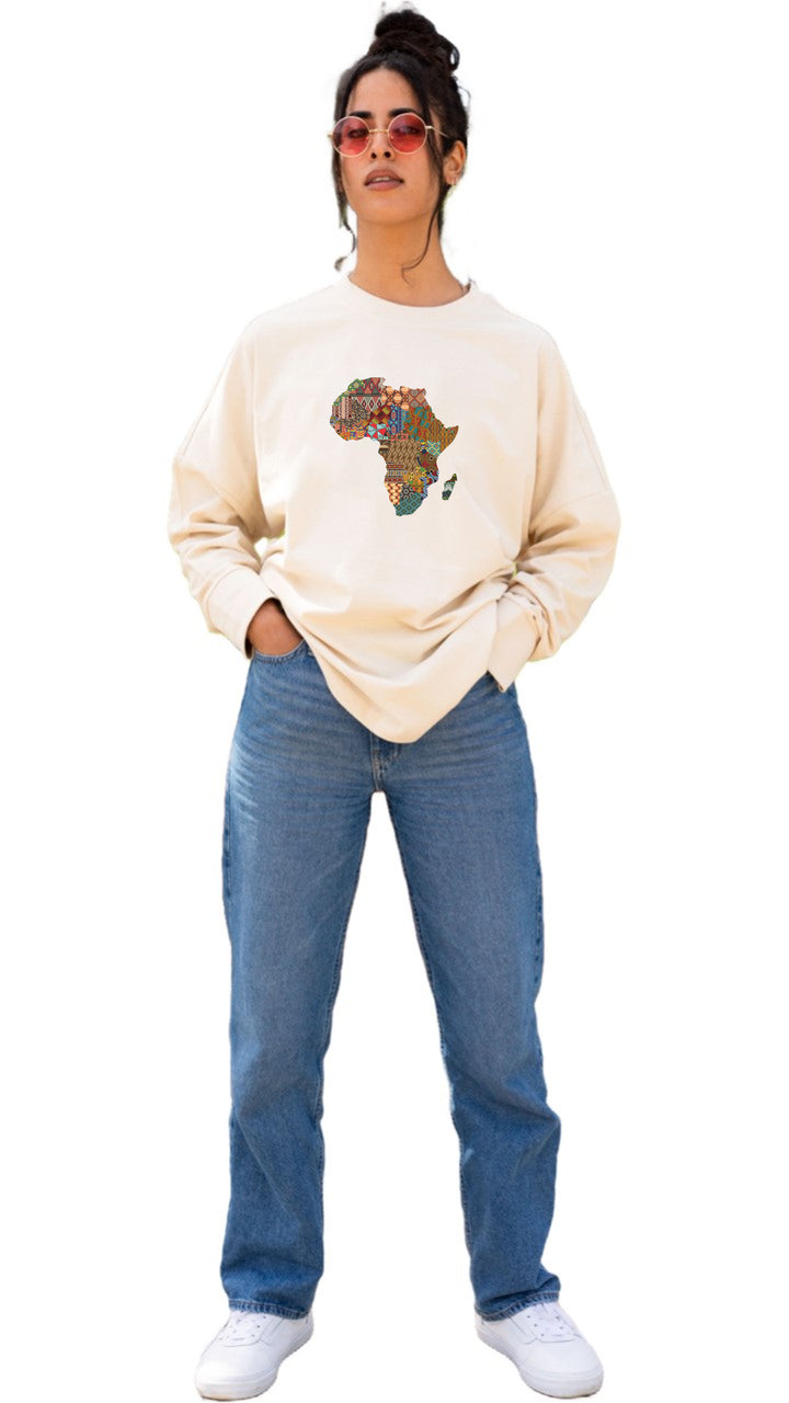 Colors of Africa Oversize Langarmshirt