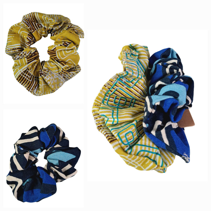 Scrunchie Set aus afrikanischem Waxprint