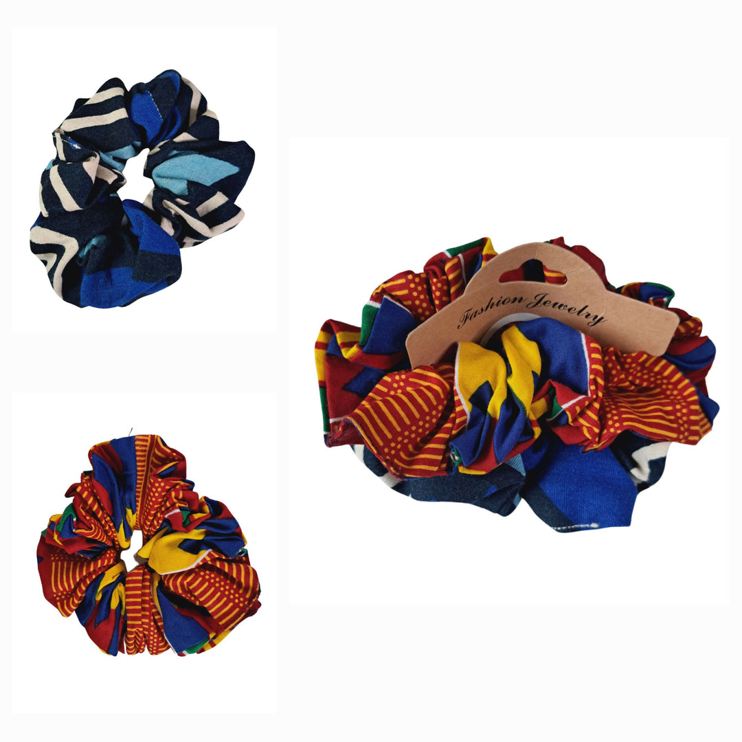 Scrunchie Set aus afrikanischem Waxprint