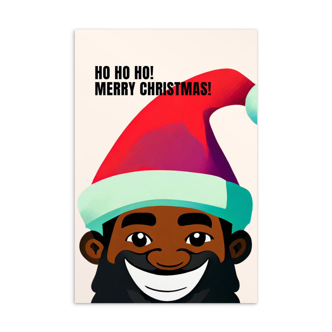 Postkarte Black Santa #1