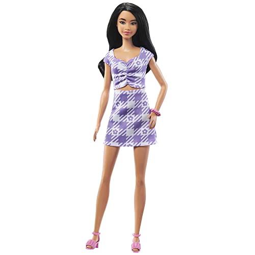 Barbie Fashionistas Puppe, Tan Barbie mit gewellten schwarzen Haaren ab 3 Jahren