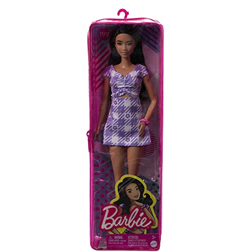 Barbie Fashionistas Puppe, Tan Barbie mit gewellten schwarzen Haaren ab 3 Jahren