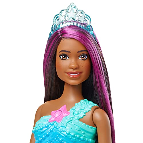 Barbie Dreamtopia Meerjungfrau mit braunen Haaren für Kinder ab 3 Jahren