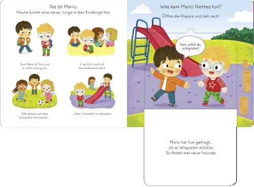 Glücksfisch: Meine bunte Welt: Wir miteinander: Ein Klappenbuch übers Helfen und Teilen | Mit Spielklappen für Kinder ab 2 Jahren. Pappbilderbuch zum Mitmachen und Entdecken für Kleinkinder