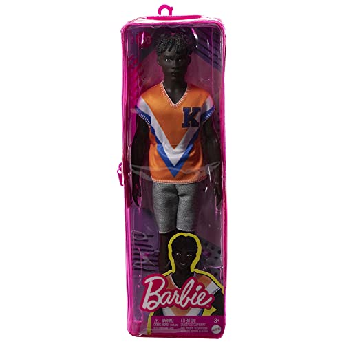 Barbie Fashionistas Puppe, Schwarze Ken-Puppe mit schwarzem Haar ab 3 Jahren