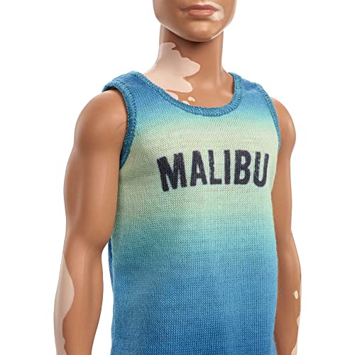 BARBIE Ken Fashionistas - Puppe im Malibu-Tanktop mit Vitiligo ab 3 Jahren