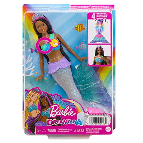 Barbie Dreamtopia Meerjungfrau mit braunen Haaren für Kinder ab 3 Jahren