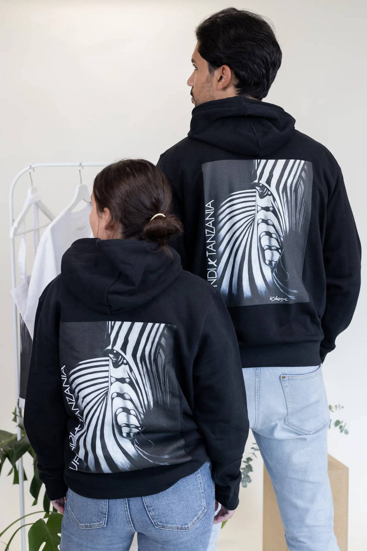 "Zebra" Hoodie - Schwarz