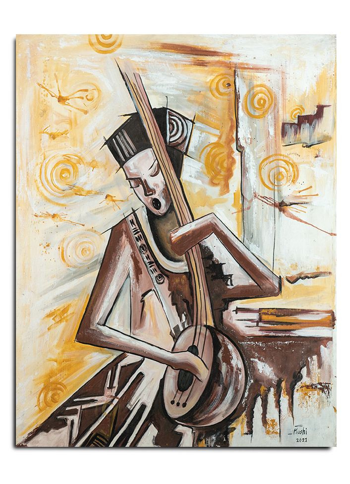 Gemälde aus Afrika - African Musician
