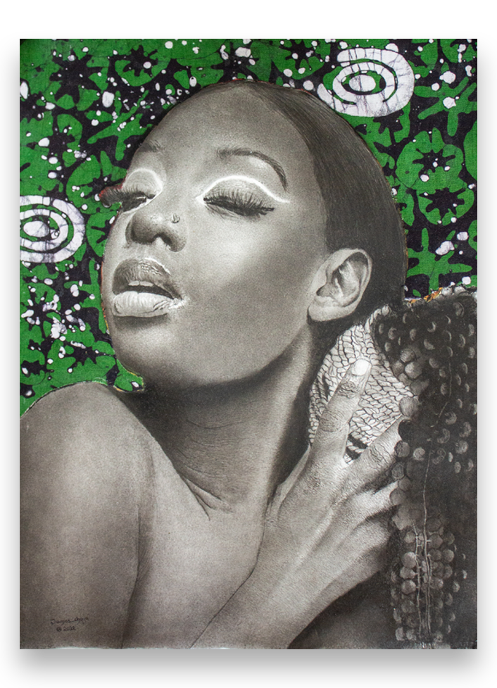 Gemälde aus Afrika - Black is beautiful II