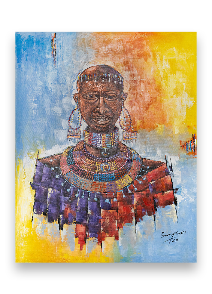 Gemälde aus Afrika - Massai Woman