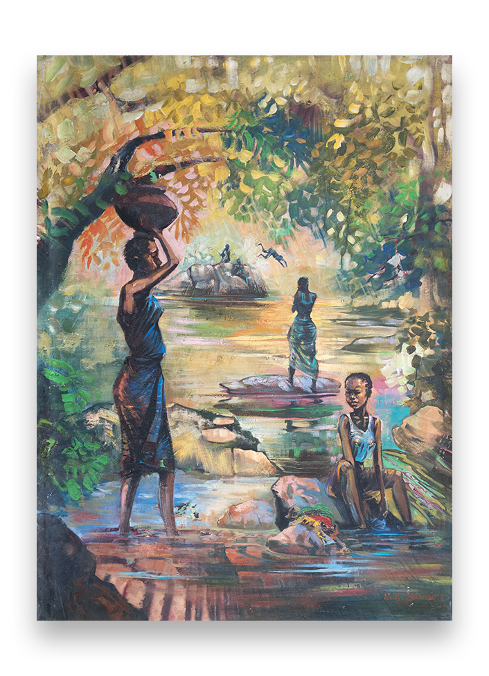 Gemälde aus Afrika - River