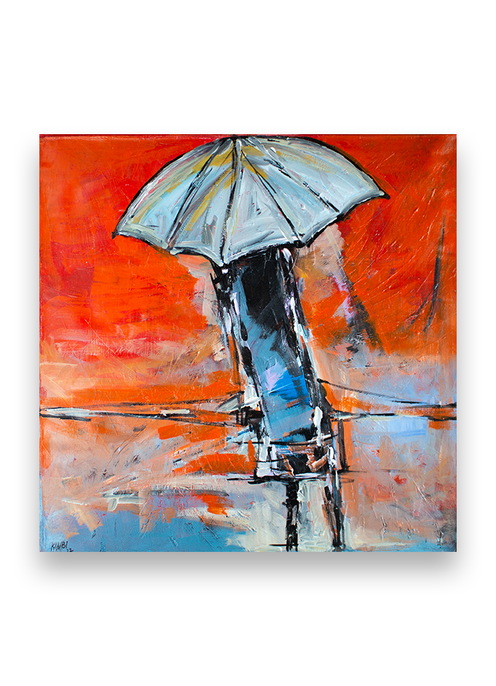 Gemälde aus Afrika - Umbrella