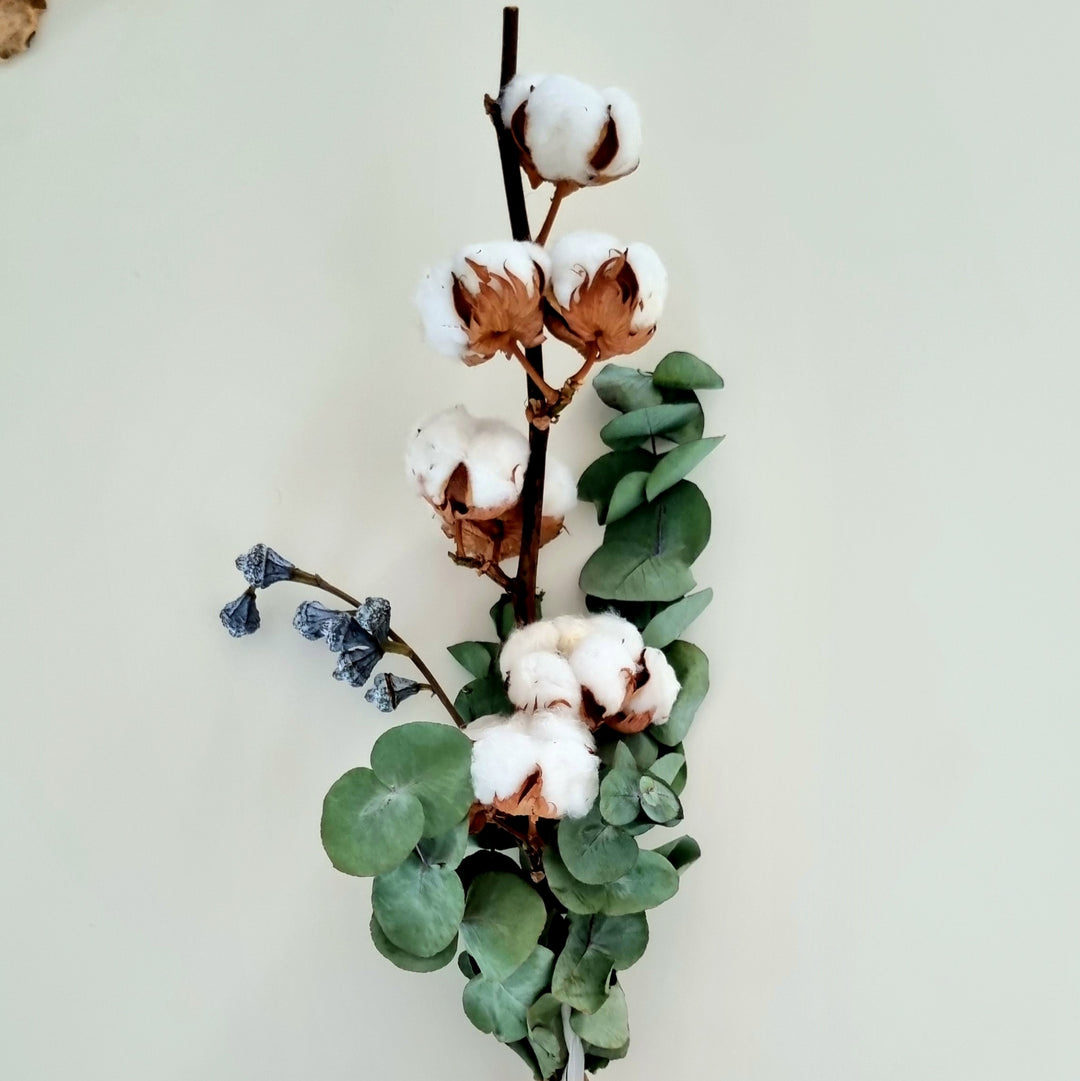 Baumwolle & Ekalyptus Trockenstrauß by Foreign Flowers