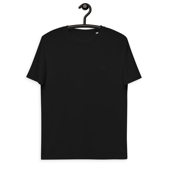 Hubb & Love Black on Black Minimalistic Arabic Embroidered T-Shirt aus 100% Bio-Baumwolle