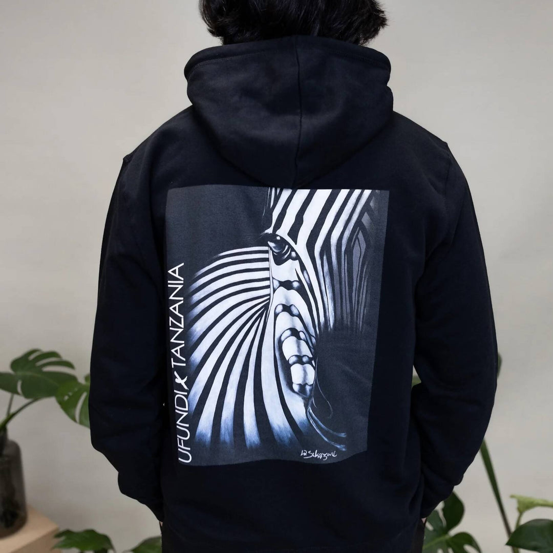 "Zebra" Hoodie - Schwarz