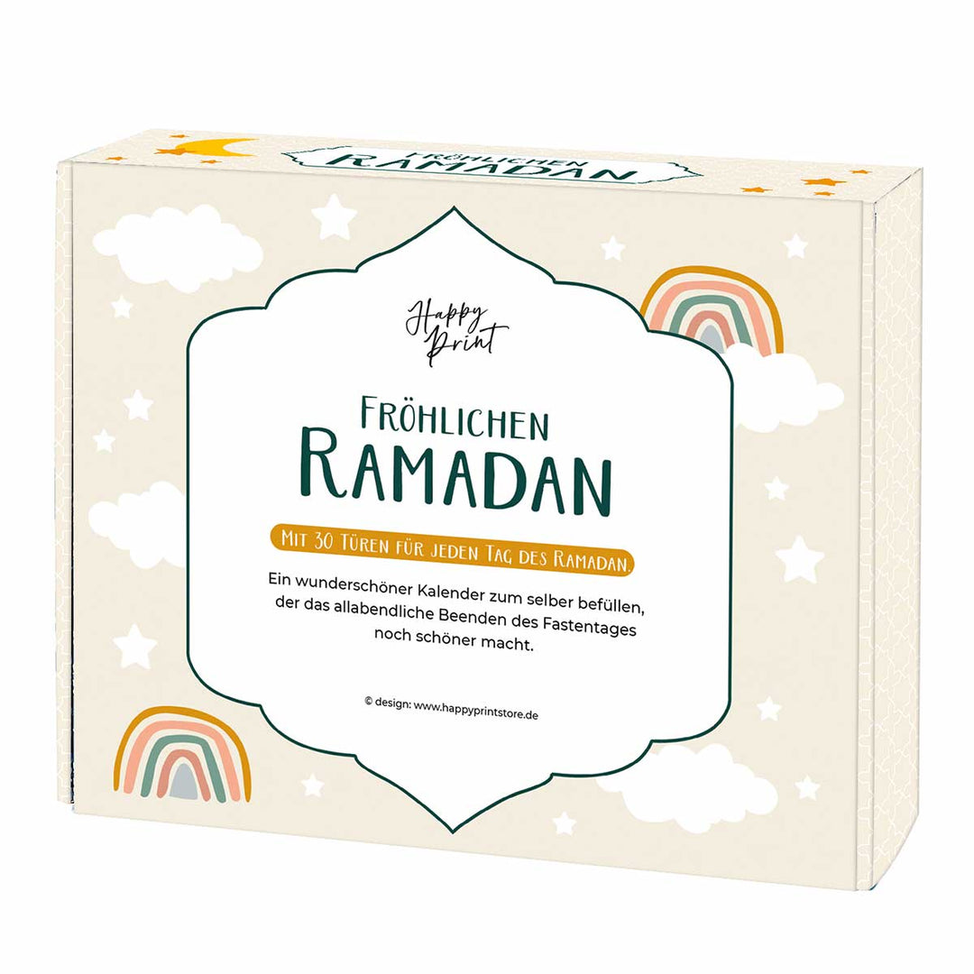 Ramadan Kalender zum selberfüllen in beige –