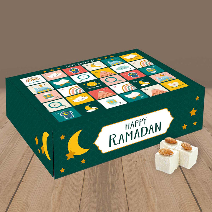 Ramadan Kalender zum selberfüllen in grün